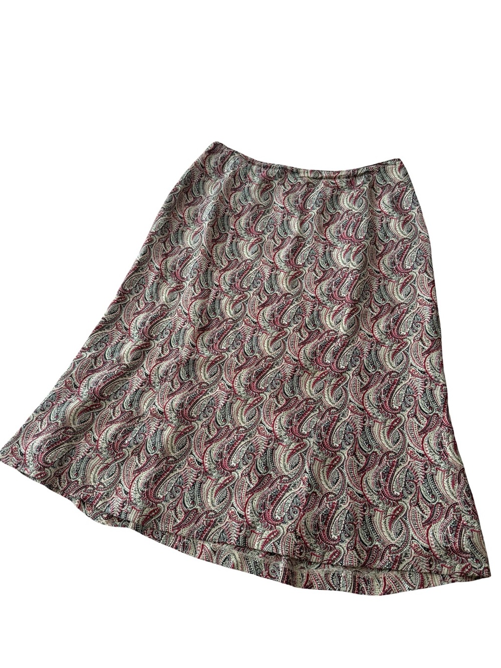 Talbots Pure Silk Paisley Skirt Size 12